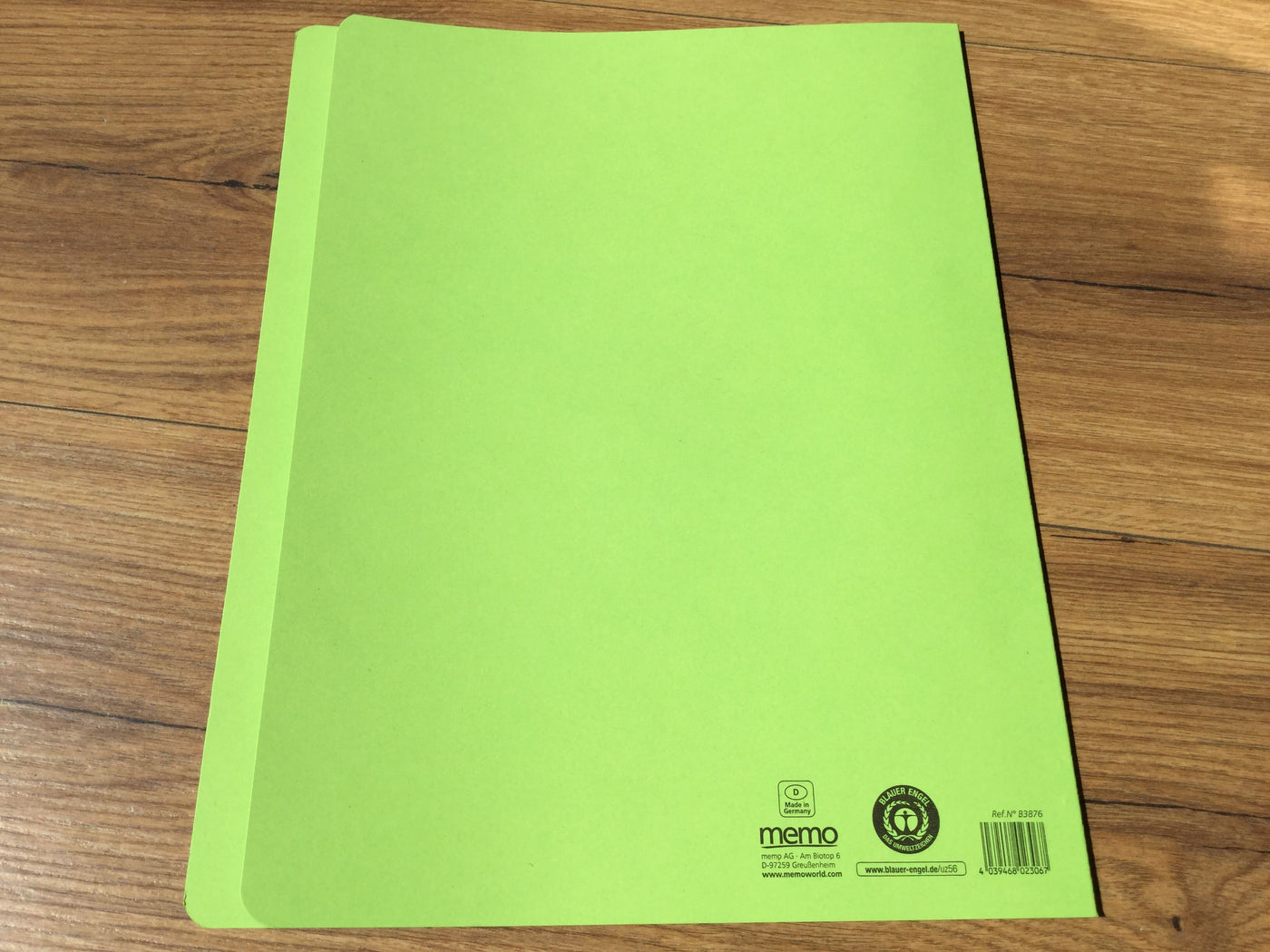 Schnellhefter blanko 320g/m² memo°